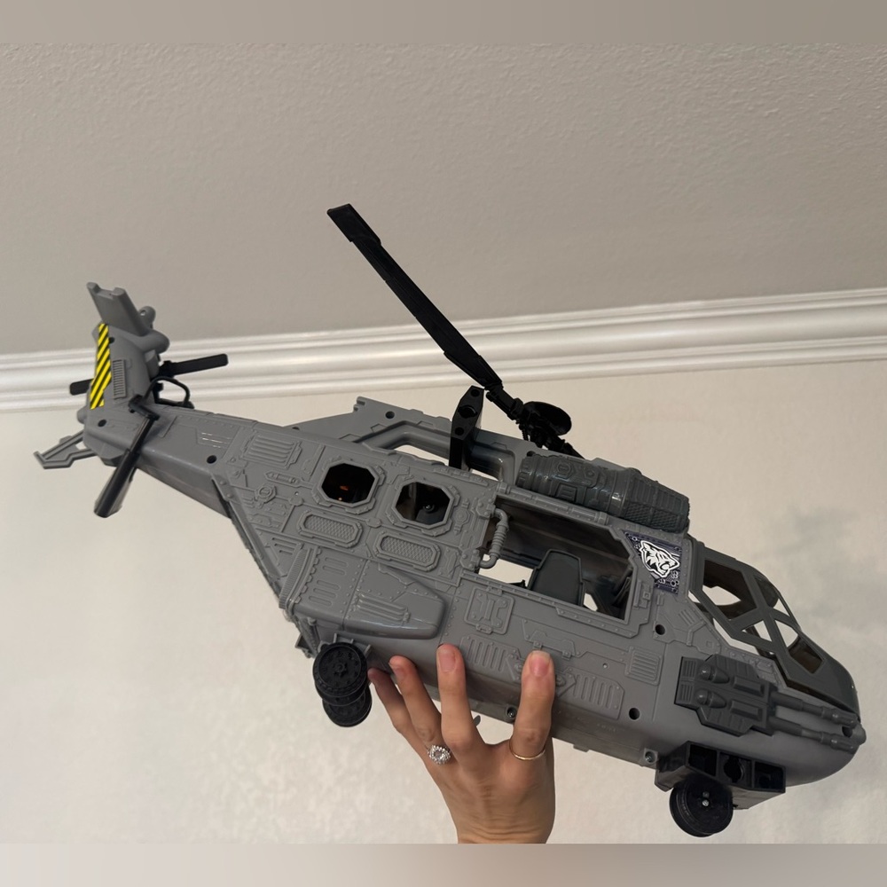 GIANT Gray Toy military Helicopter